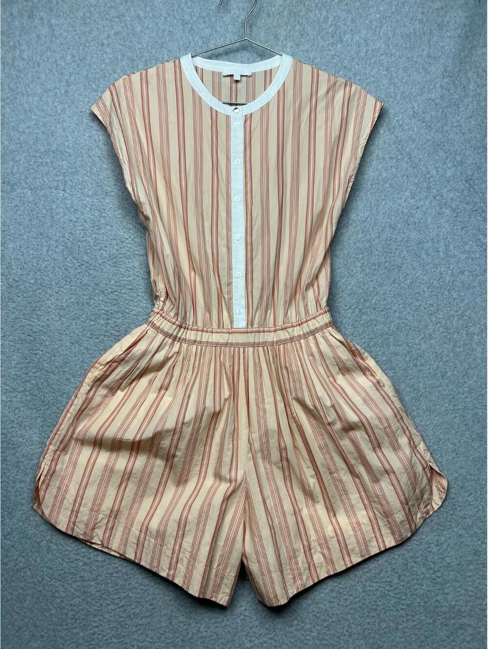 Chloe Striped Mini Me Short Jumpsuit Size Girls Size 14 100% Cotton Lightweight